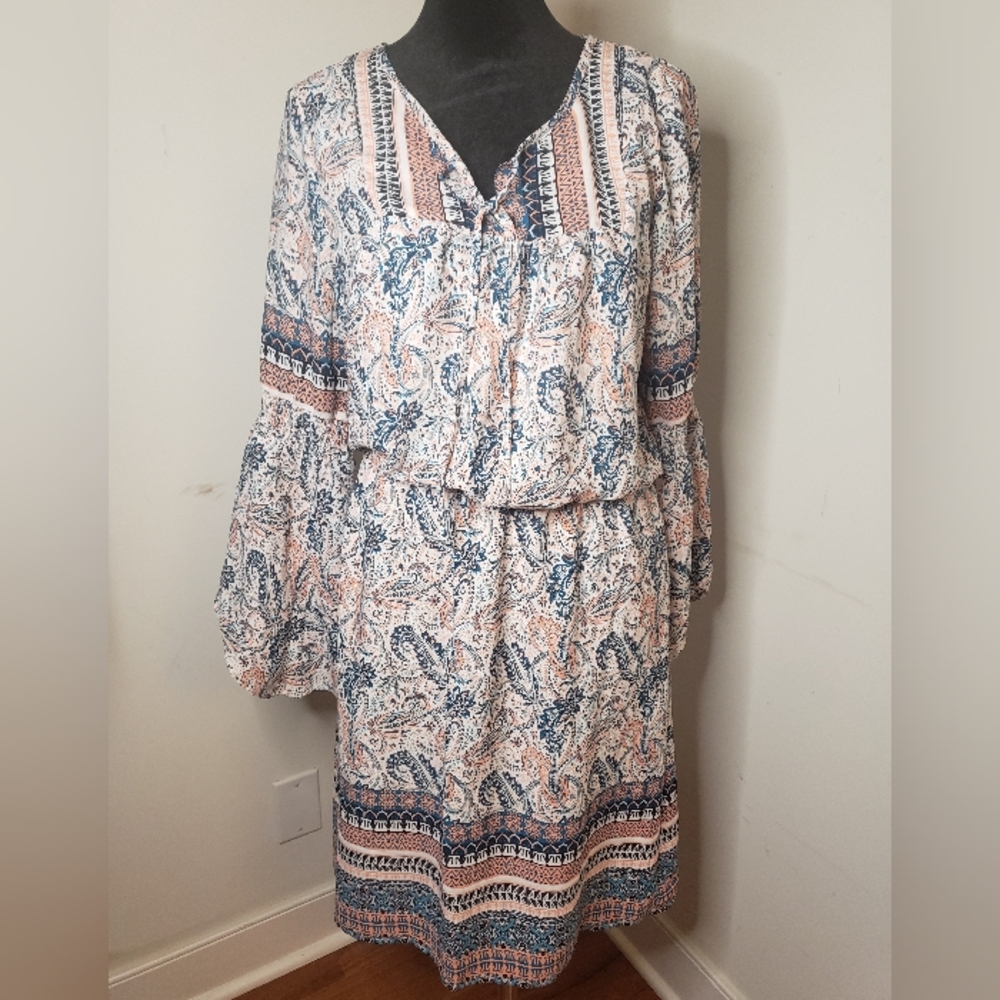 Elegant Paisley Print Midi Dress